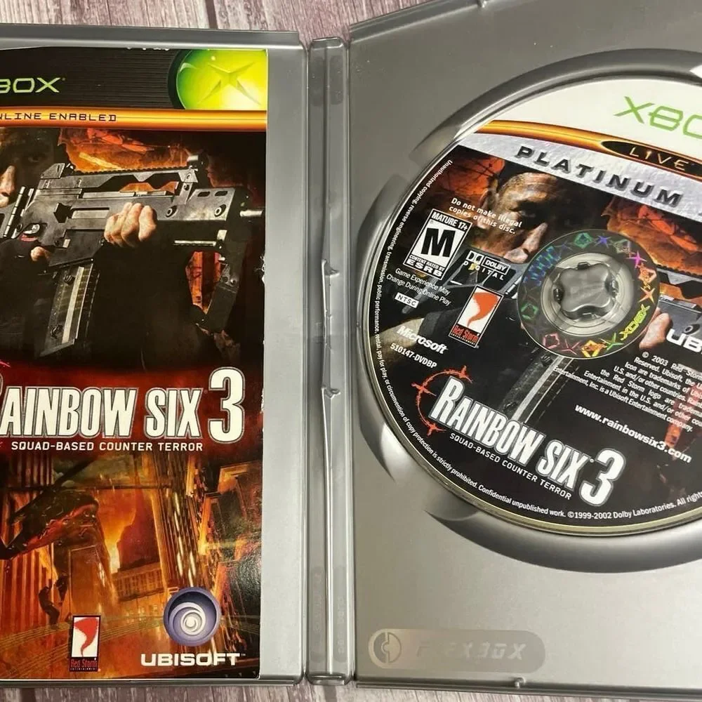 Tom Clancy's Rainbow Six 3 Xbox Original Platinum Hits Tactical Shooter‎ Game